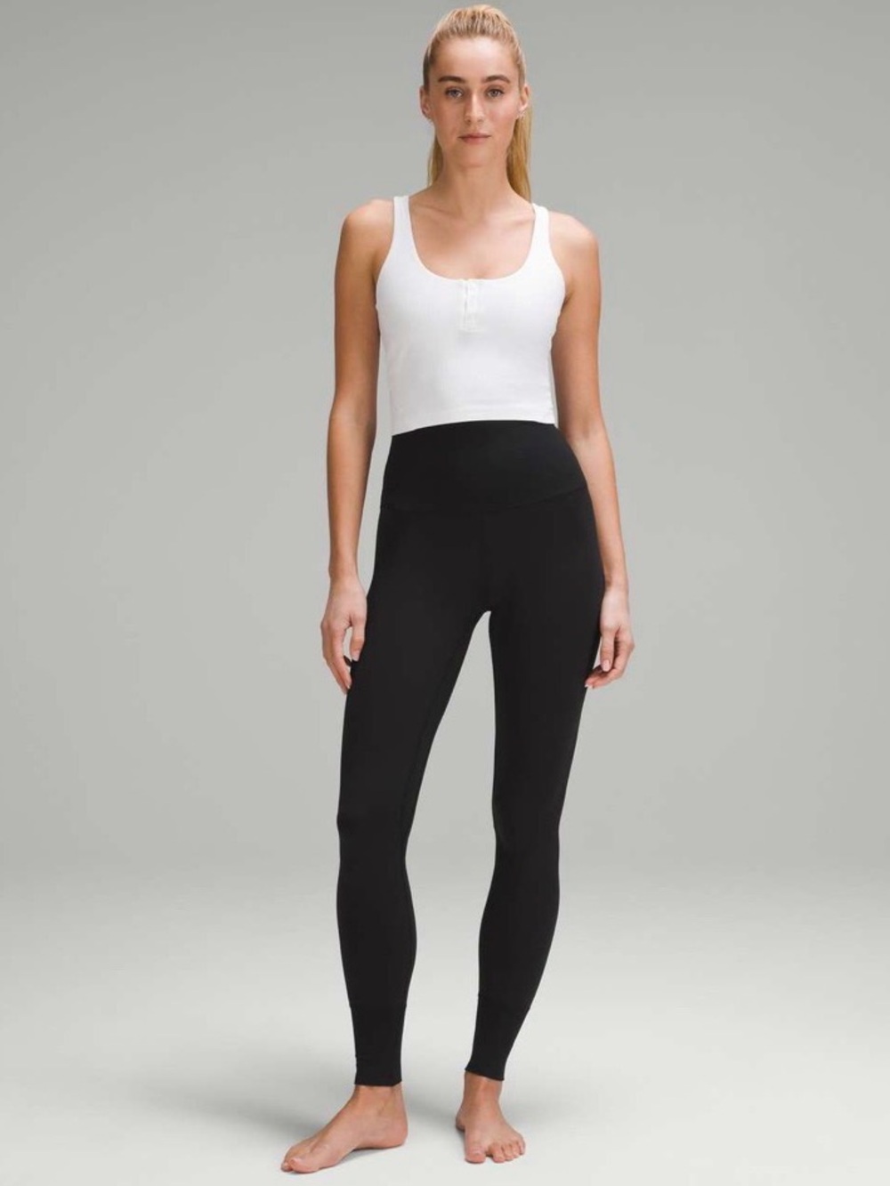 lululemon athletica Align SHR Ribbed Trim Tight 28” Black 6